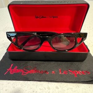 Adam Selman x Le Specs Black Cat-Eye Sunglasses